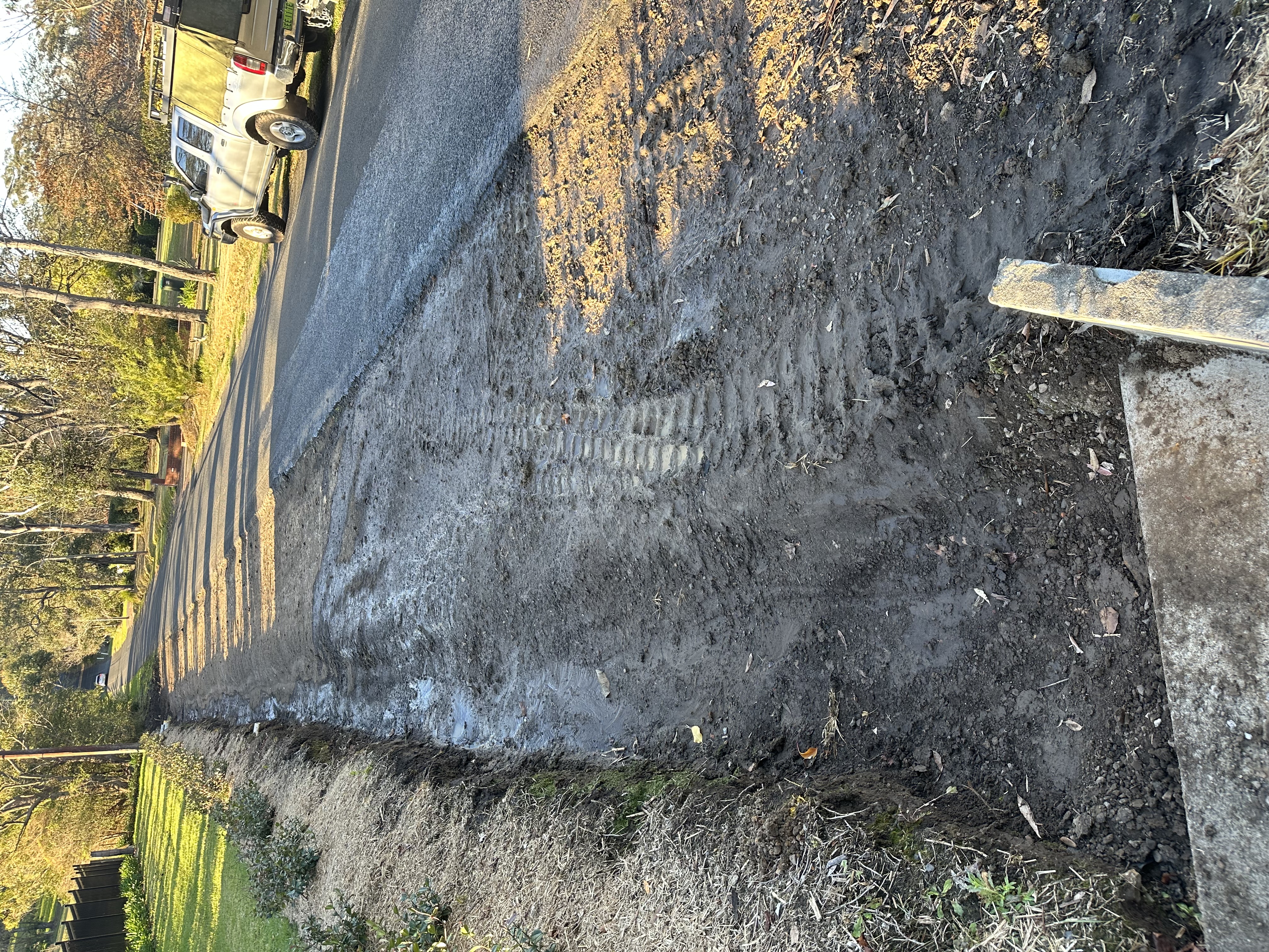 Landscape construction before - Elite Landscaping